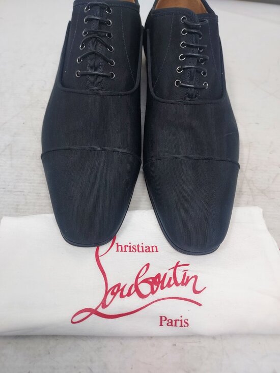 Christian Louboutin MENS Black Greggyrocks Spiked Heel Lace Up Oxford Shoe main image 6